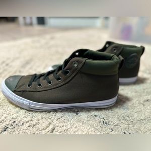 Men’s 11 converse high tops. Olive Green.